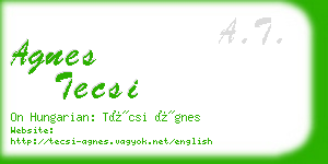 agnes tecsi business card